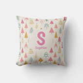 Boho Christmas Tree pillow – Custom Name gift クッション (正面)