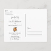 Boho Christmas winterは日付はがきを保存 案内ポストカード (裏面)