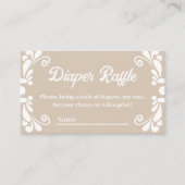 Boho Cielitoメキシコ産ベビーシャワーオムツ エンクロージャーカード (正面)