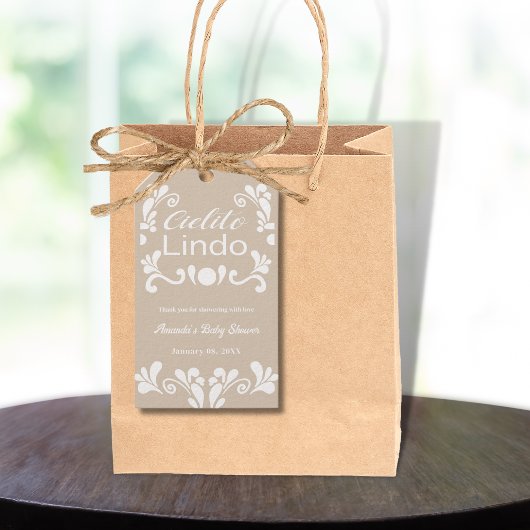 Boho Cielito Lindoメキシコの赤ちゃんシャワー ギフトタグ