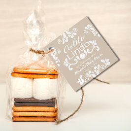 Boho Cielito Lindoメキシコの赤ちゃんシャワー フェイバータグ