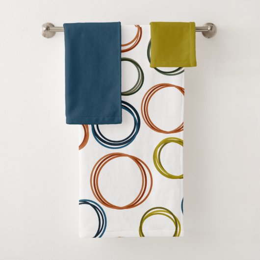 Boho Circlesバスタオルセット バスタオルセット (インサイチュ)