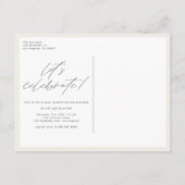 Boho Class of 2025 Arch写真卒業 インビテーションポストカード (裏面)