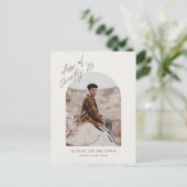 Boho Class of 2025 Arch写真卒業 インビテーションポストカード (スタンド正面)