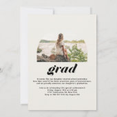 Boho Class of 2025 Arch写真卒業 招待状 (裏面)