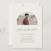 Boho Class of 2025 Arch写真卒業 招待状 (裏面)