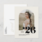 Boho Class of 2025 Arch写真卒業 案内ポストカード (正面/裏面)