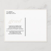 Boho Class of 2025 Arch写真卒業 案内ポストカード (裏面)