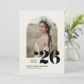 Boho Class of 2025 Arch写真卒業 案内状 (スタンド正面)