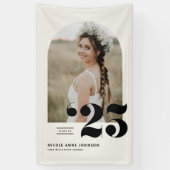 Boho Class of 2025 Arch写真卒業 横断幕 (縦)