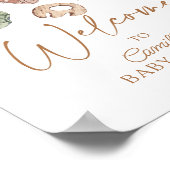 Boho Clothesミニマリスト赤ちゃんシャワーへようこそ ポスター (角)