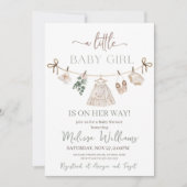 Boho Clothes赤ちゃんシャワー 招待状 (正面)
