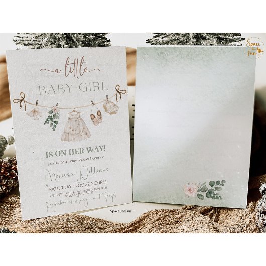 Boho Clothes赤ちゃんシャワー 招待状