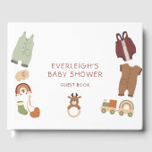 Boho Clothes Toys Boy Baby Shower ゲストブック (正面)