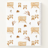 Boho Clotheslineジェンダーニュートラル赤ちゃんシャワー ノートブック (裏面)