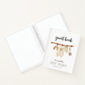 Boho Clotheslineジェンダーニュートラル赤ちゃんシャワー ノートブック (内部)