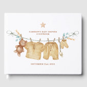 Boho Clotheslineベビーシャワーゲストブック ゲストブック (正面)