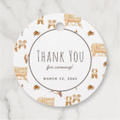 Boho Clotheslineベビー男女兼用シャワー フェイバータグ (裏面)