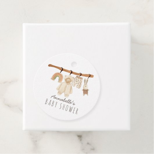 Boho Clotheslineベビー男女兼用シャワー フェイバータグ (インサイチュ)