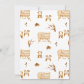 Boho Clotheslineベビー男女兼用シャワー 招待状 (裏面)