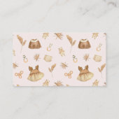 Boho Clothesline女の子の赤ちゃんシャワー本ベビー エンクロージャーカード (裏面)