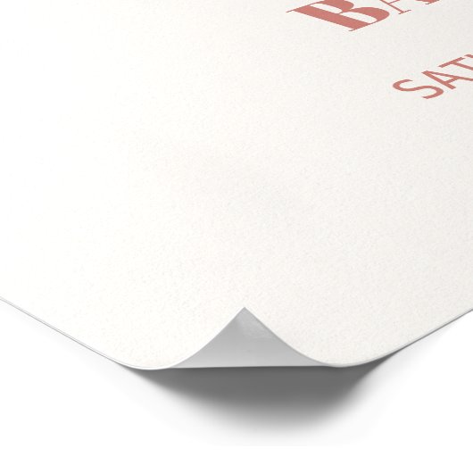 Boho Clothesline女の子ベビーシャワー歓迎サイン ポスター (角)