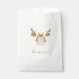 Boho Clothesline女の子ベビーシャワー フェイバーバッグ