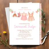 Boho clothesline女の子ライトピンク 招待状