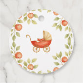 Boho Clothesline Apple Locally Grown Baby Shower フェイバータグ (裏面)