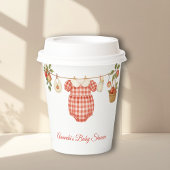 Boho Clothesline Apple Locally Grown Baby Shower 紙コップ