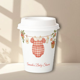 Boho Clothesline Apple Locally Grown Baby Shower 紙コップ