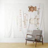 Boho Clothesline Baby Shower Photo Backdrop タペストリー (インサイチュ(横))