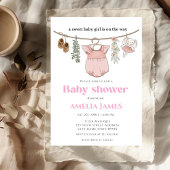 Boho Clothesline  Blush Girl Baby Clothes Baby 招待状