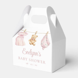 Boho Clothesline Dusty Rose Girl Baby Shower フェイバーボックス