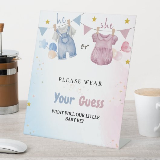 Boho Cloths Genderあなたの推測のサインを明らかにする衣服 台座サイン (インサイチュ)