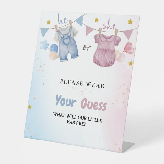 Boho Cloths Genderあなたの推測のサインを明らかにする衣服 台座サイン (正面)