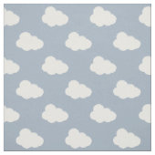 Boho Clouds Sky Simple Gender Neutral Kids Blue ファブリック (見本)