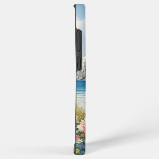 Boho Coastal Cliffs Wildflower Beach Art Samsung Galaxyケース (右側面)