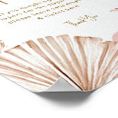 Boho Coastal Diaper Raffle Baby Shower Poster ポスター (角)