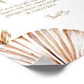 Boho Coastal Diaper Raffle Baby Shower Poster ポスター (角)