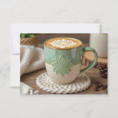 Boho Coffee Mug Business Thank You Holiday Card    カード (正面)