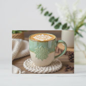 Boho Coffee Mug Business Thank You Holiday Card    カード (スタンド正面)