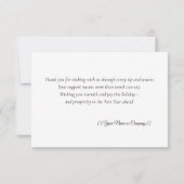 Boho Coffee Mug Business Thank You Holiday Card    カード (裏面)