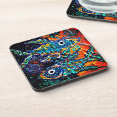 Boho Colorful Fish Coaster set コースター (左側)