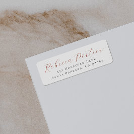 Boho Colorsスクリプトエレガントのシンプル差出人住所 ラベル