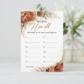 Boho copperフローラ新婦の年齢 エンクロージャーカード (スタンド正面)