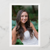 Boho Copper Pampasフローラ&フォト卒業パーティー 箔招待状 (裏面)