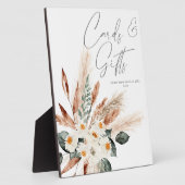 Boho Copper Pampas & Beigeフローラカードギフト2 フォトプラーク (側面)