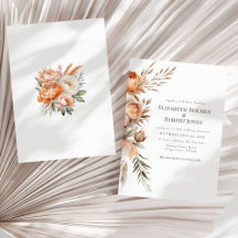 Boho Coral and Peach Dry Flowers 結婚's