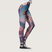 Boho Cosmic Bloom Pink Leggings Women 1 Ethereal レギンス (右)